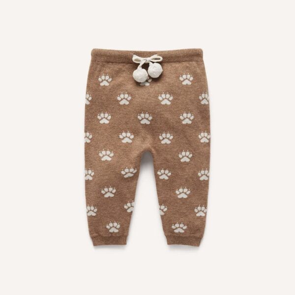 Calças legging árticas com estampa de pata de urso